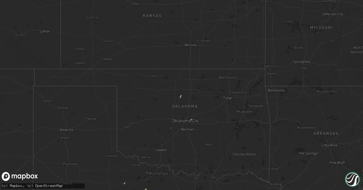 Hail map on January 7, 2026
