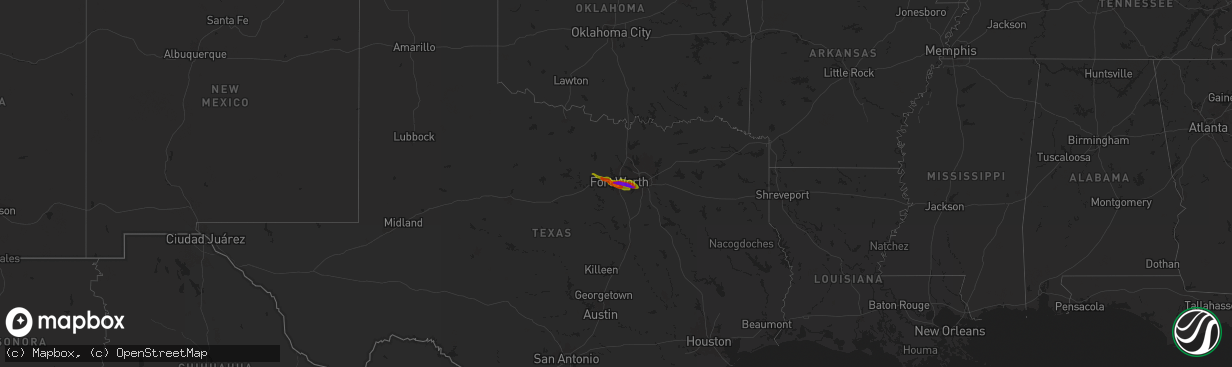 Hail map on January 8, 1900