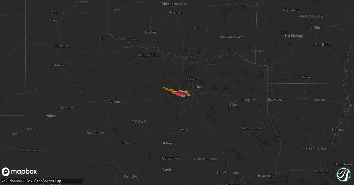Hail map on January 8, 1900