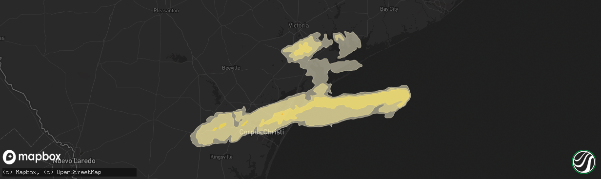 Hail map in Victoria, TX on January 8, 2011