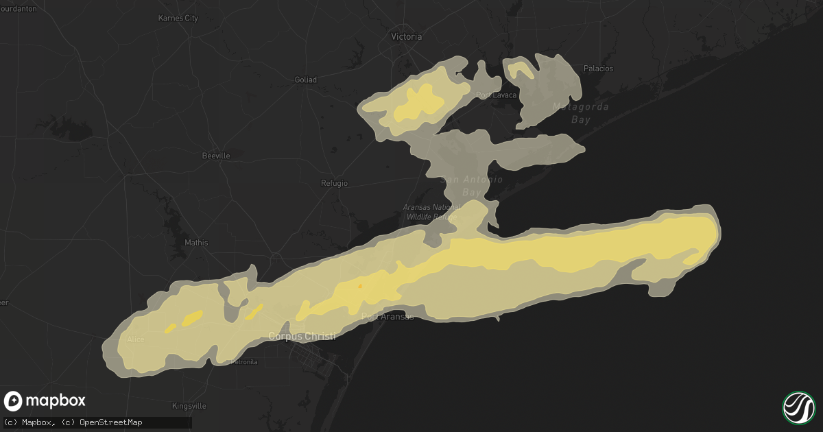 Hail map in Victoria, TX on January 8, 2011