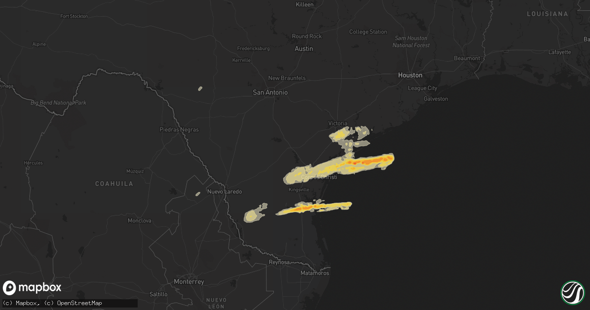 Hail map on January 8, 2011