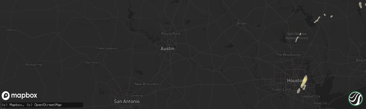 Hail map in Channelview, TX on January 8, 2013