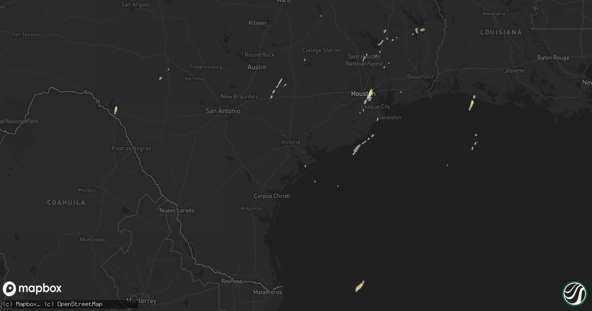 Hail map on January 8, 2013