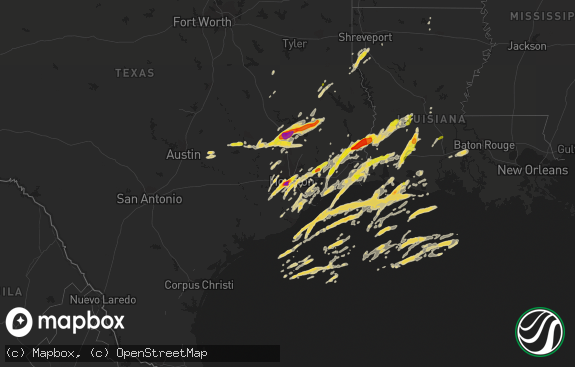 Hail map preview on 01-08-2016