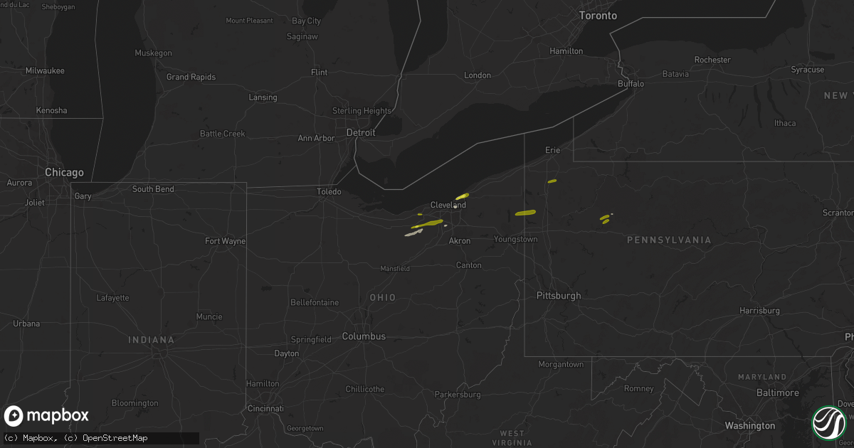 Hail map on January 8, 2019