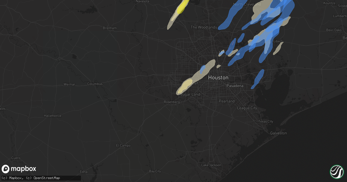 Hail map in Richmond, TX on January 8, 2022