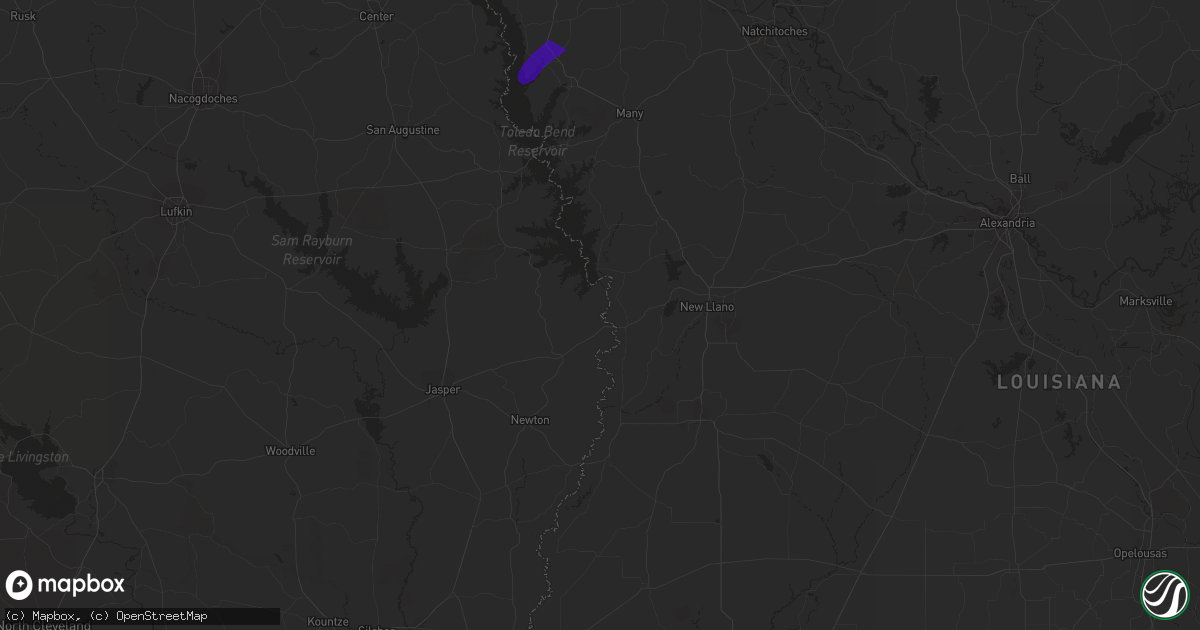 Hail map in Centreville, MS on January 8, 2024
