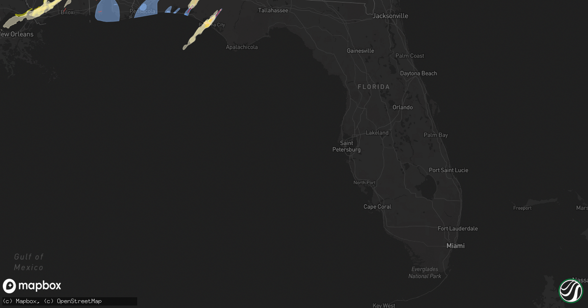 Hail Map In Florida On January 8, 2024 - HailTrace