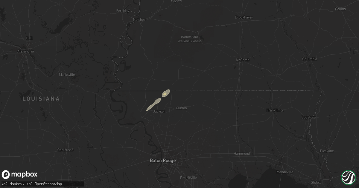 Hail map in Norwood, LA on January 8, 2024