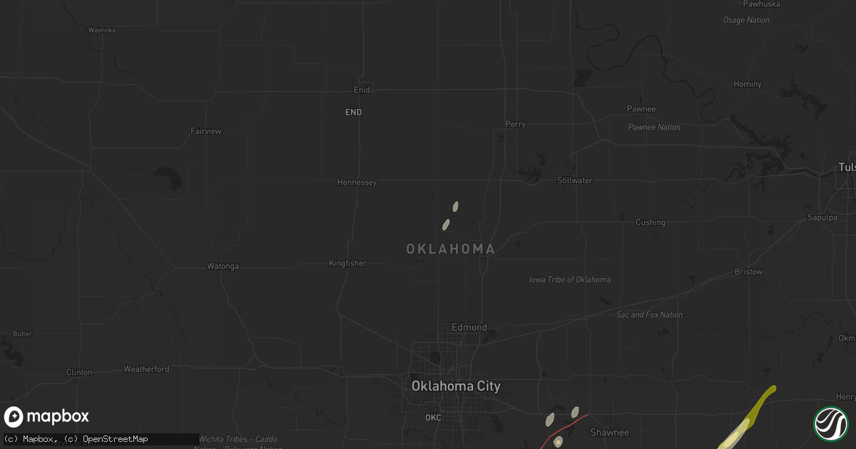Hail map in Crescent, OK on January 8, 2026