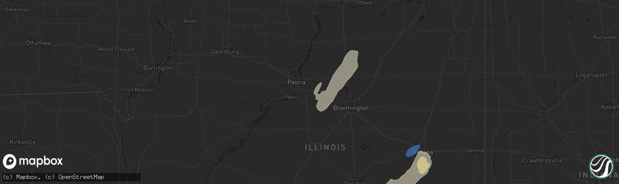 Hail map in Morton, IL on January 8, 2026