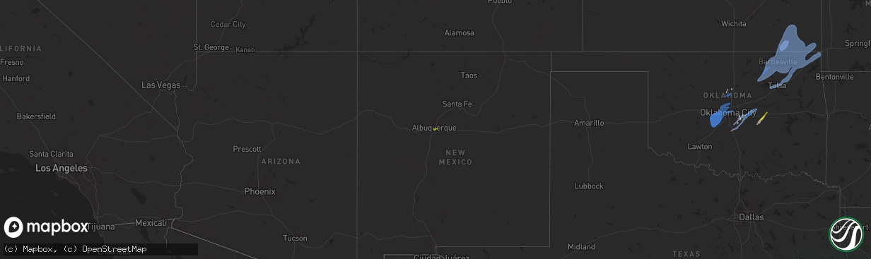 Hail map on January 8, 2026