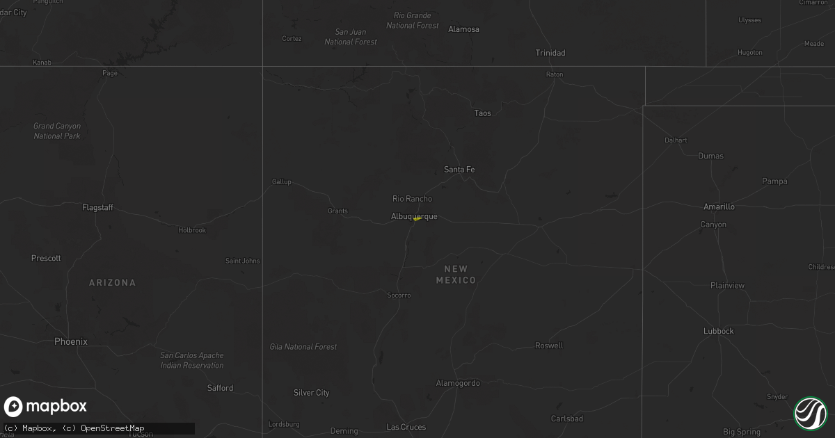 Hail map on January 8, 2026