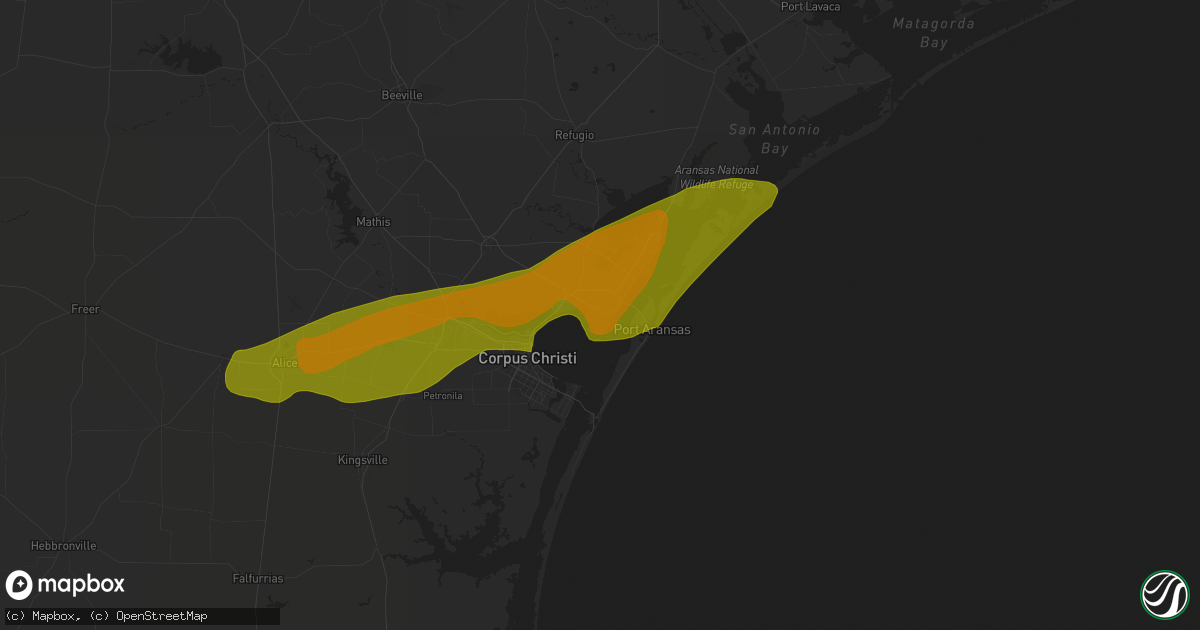 Hail map in Ingleside, TX on January 9, 2011