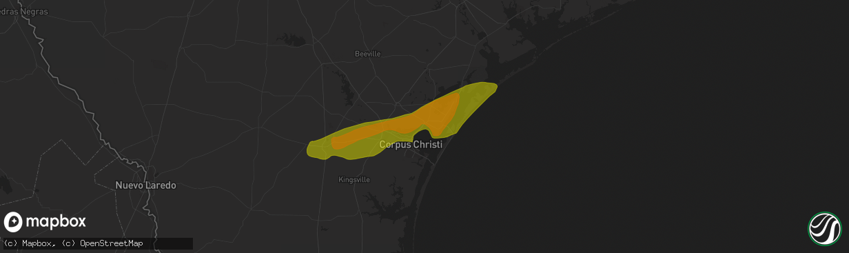 Hail map in Portland, TX on January 9, 2011