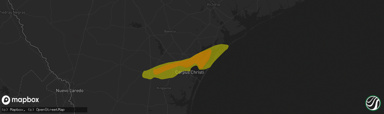 Hail map in Taft, TX on January 9, 2011