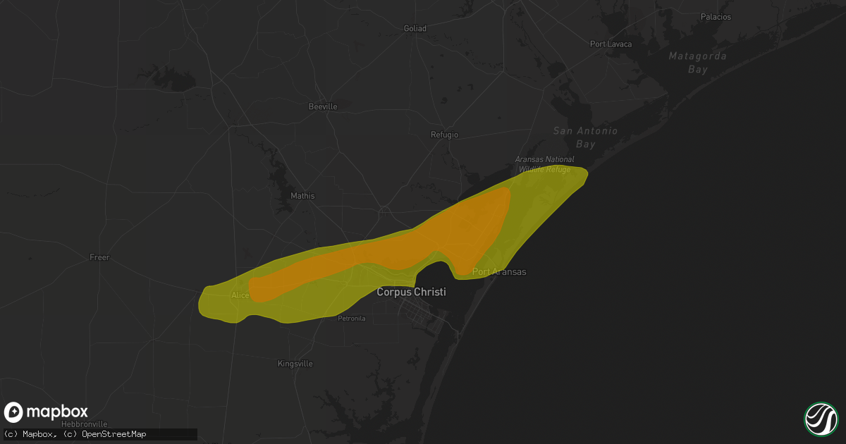 Hail map in Taft, TX on January 9, 2011