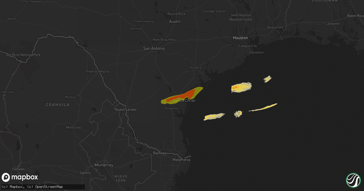 Hail map on January 9, 2011