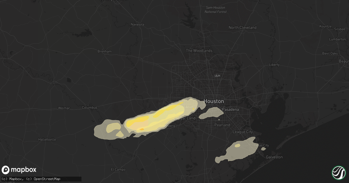 Hail map in Katy, TX on January 9, 2012