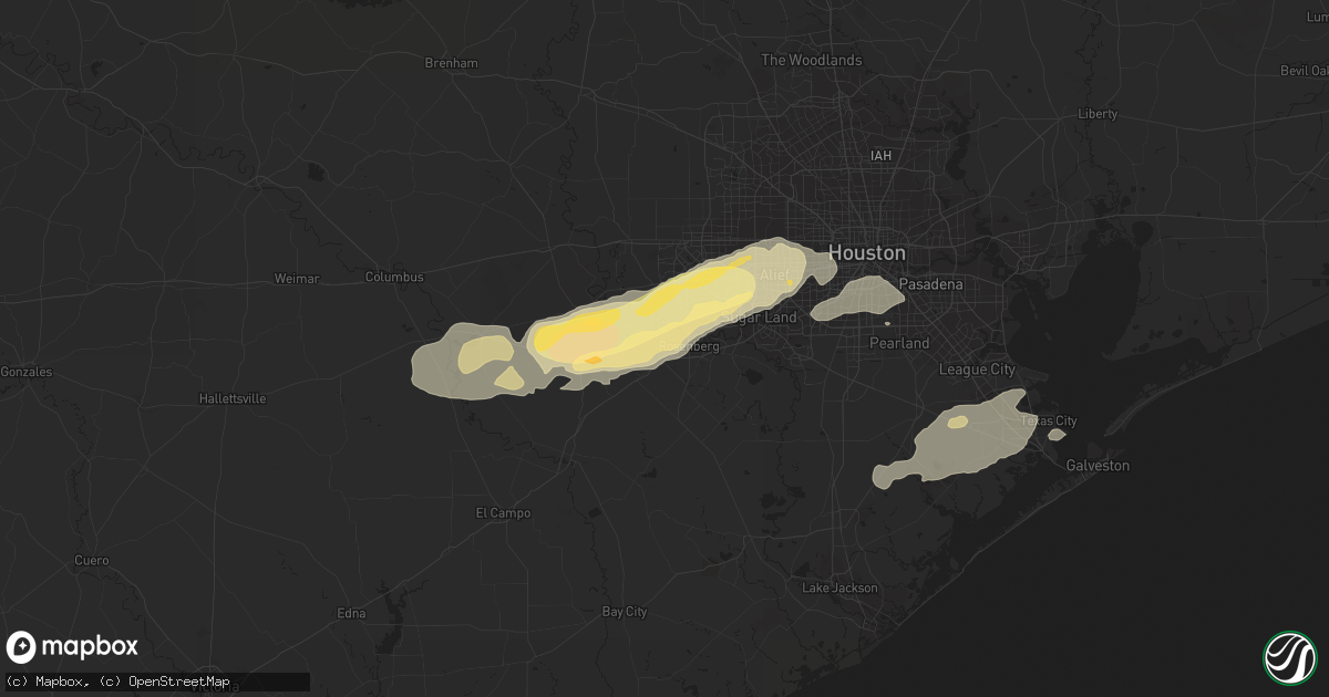 Hail map in Rosenberg, TX on January 9, 2012