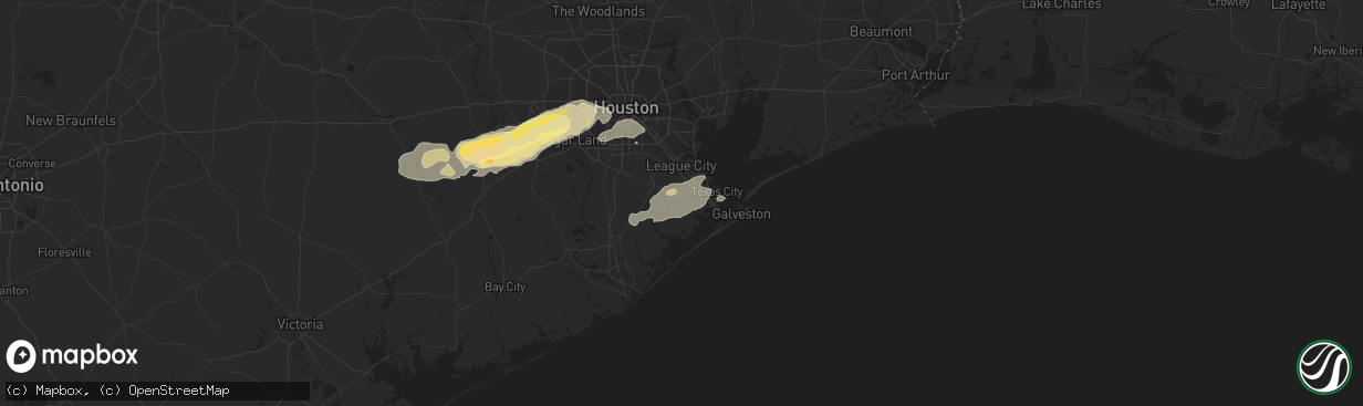 Hail map in Santa Fe, TX on January 9, 2012