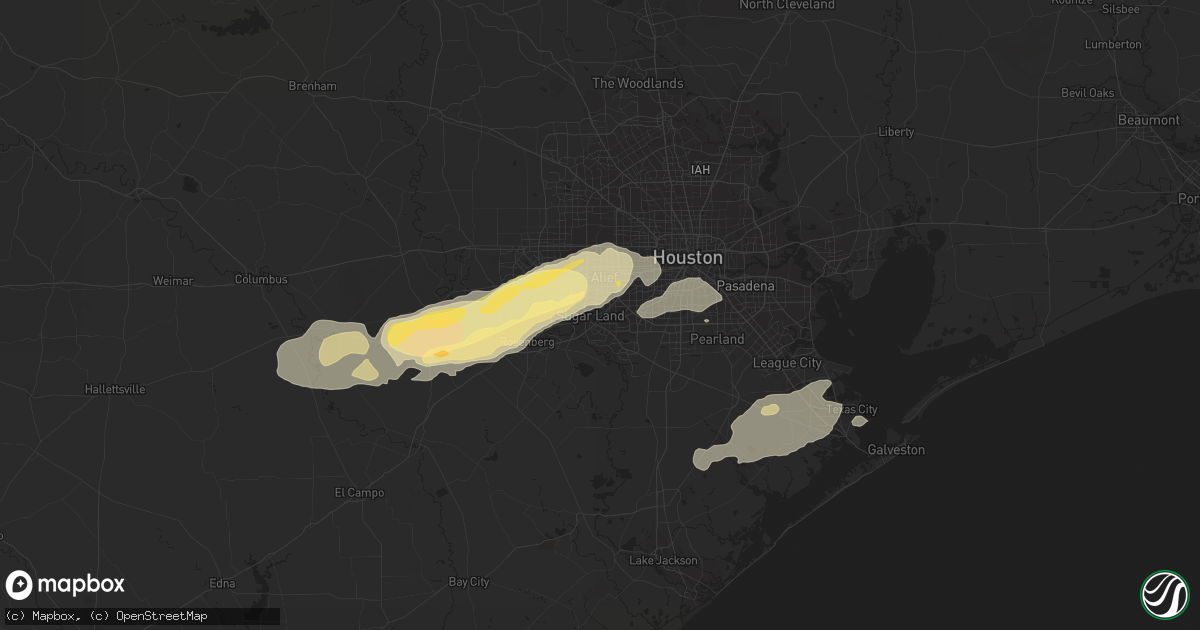 Hail map in Sugar Land, TX on January 9, 2012