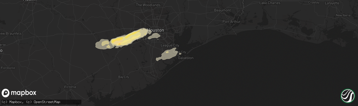 Hail map in Texas City, TX on January 9, 2012