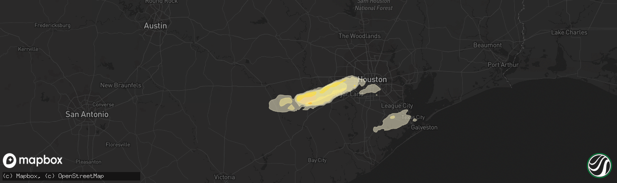 Hail map in Wallis, TX on January 9, 2012
