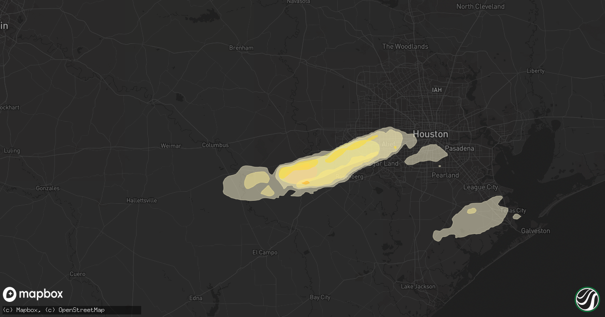 Hail map in Wallis, TX on January 9, 2012