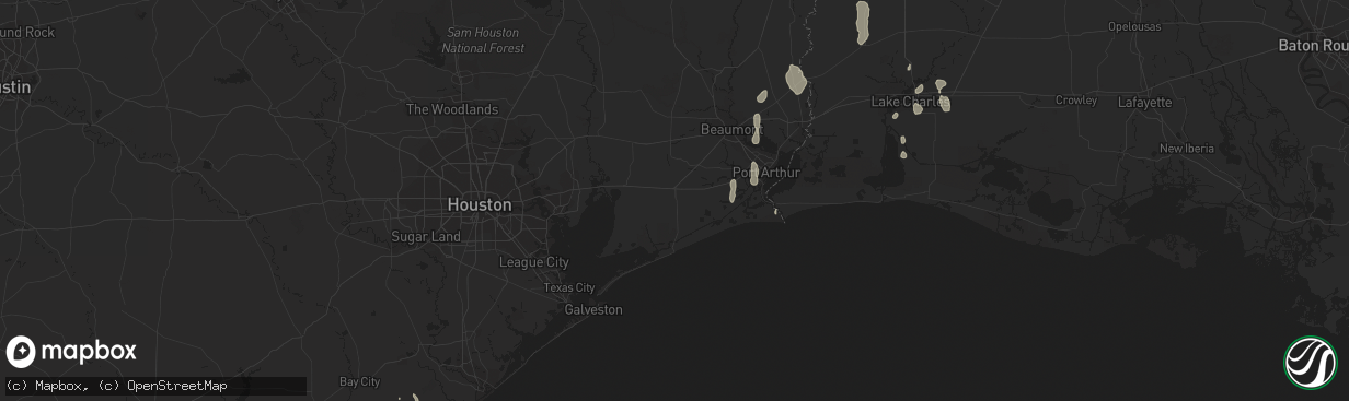 Hail map in Bay City, TX on January 9, 2013