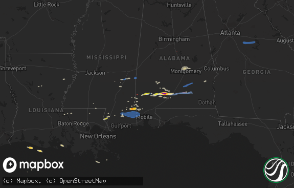 Hail map preview on 01-09-2022