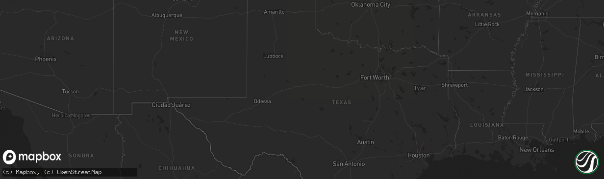 Hail map on January 9, 2023