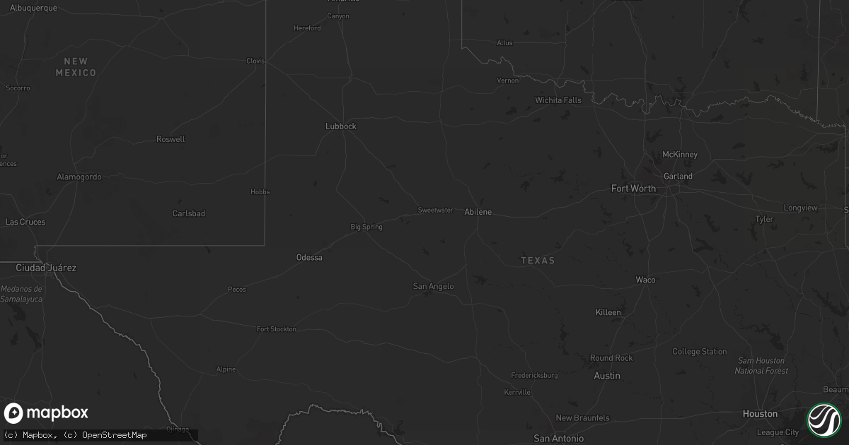 Hail map on January 9, 2023