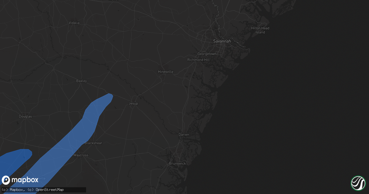Hail map in Apex, NC on January 9, 2024