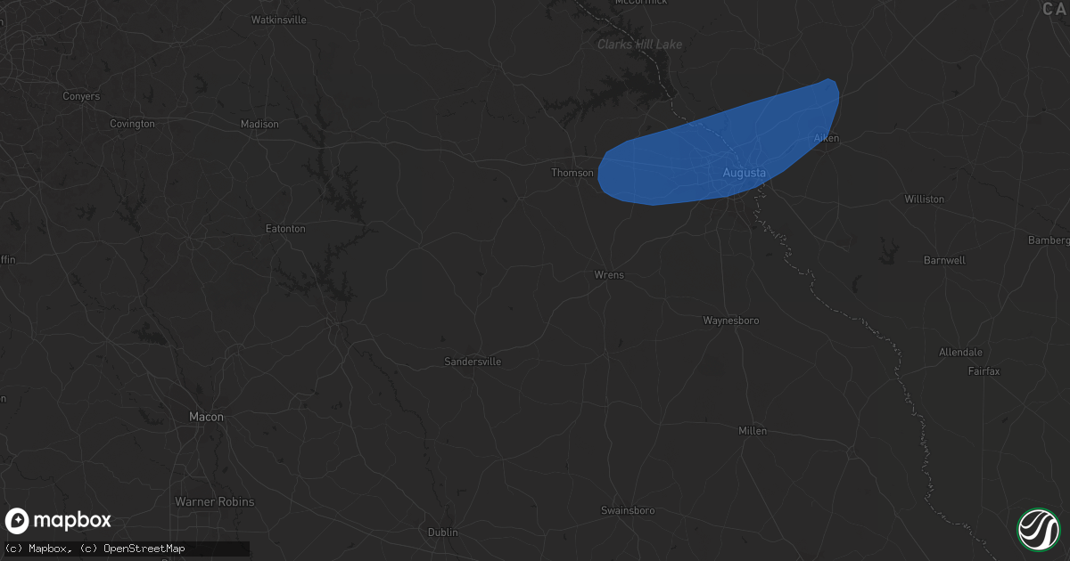 Hail map in Dallas, NC on January 9, 2024