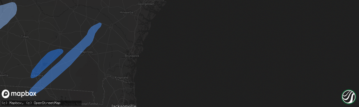 Hail map in Leesburg, GA on January 9, 2024