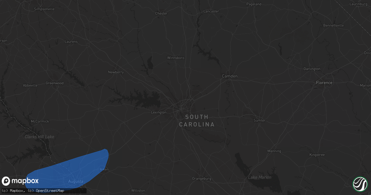 Hail map in Matthews, NC on January 9, 2024