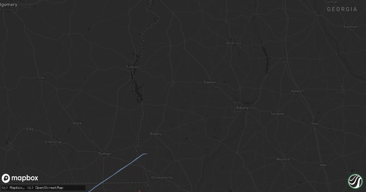 Hail map in Mauk, GA on January 9, 2024