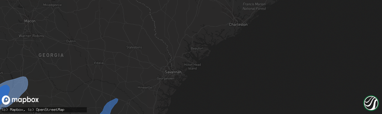 Hail map in Midlothian, VA on January 9, 2024