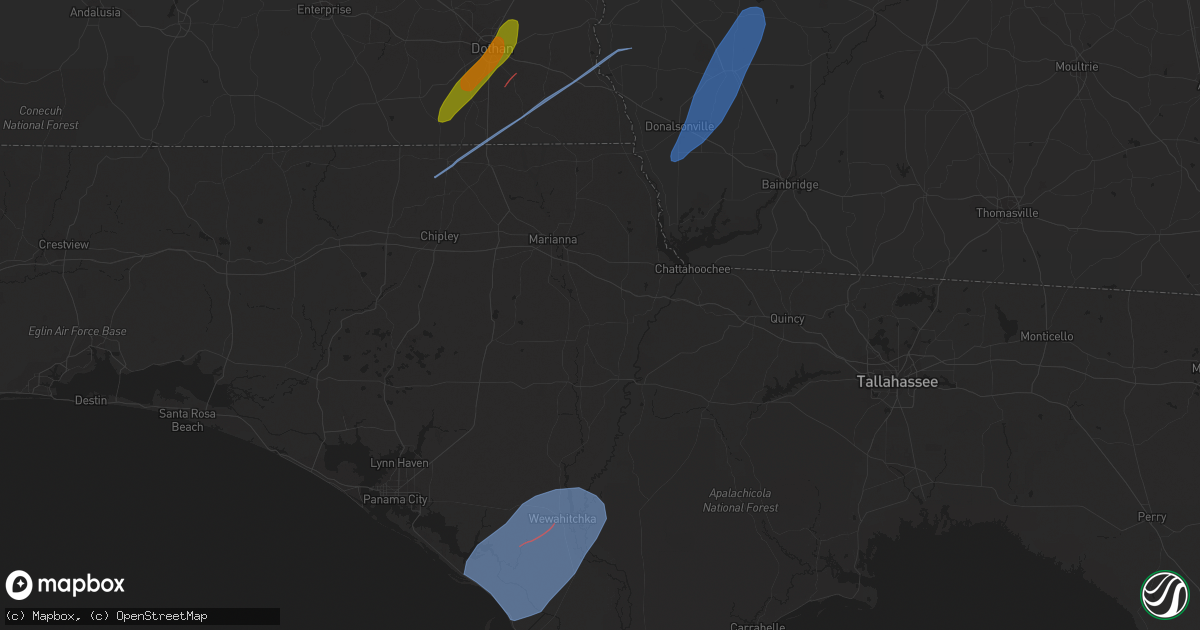 Hail map in Slocomb, AL on January 9, 2024