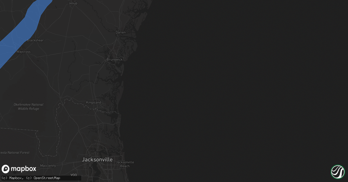 Hail map in Tifton, GA on January 9, 2024