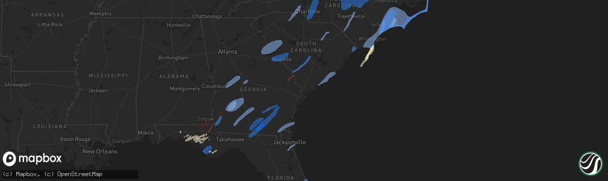 Hail map in Virginia on January 9, 2024