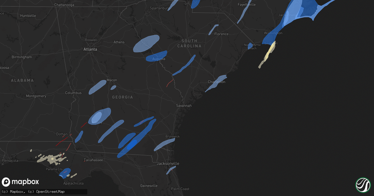 Hail map in Virginia on January 9, 2024