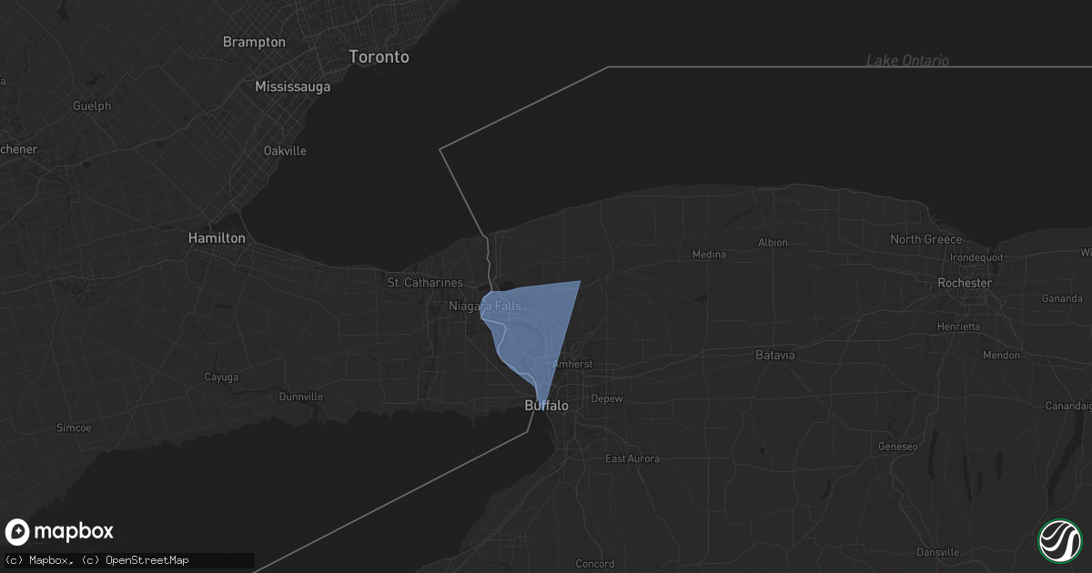 Hail map in Sanborn, NY on January 9, 2026