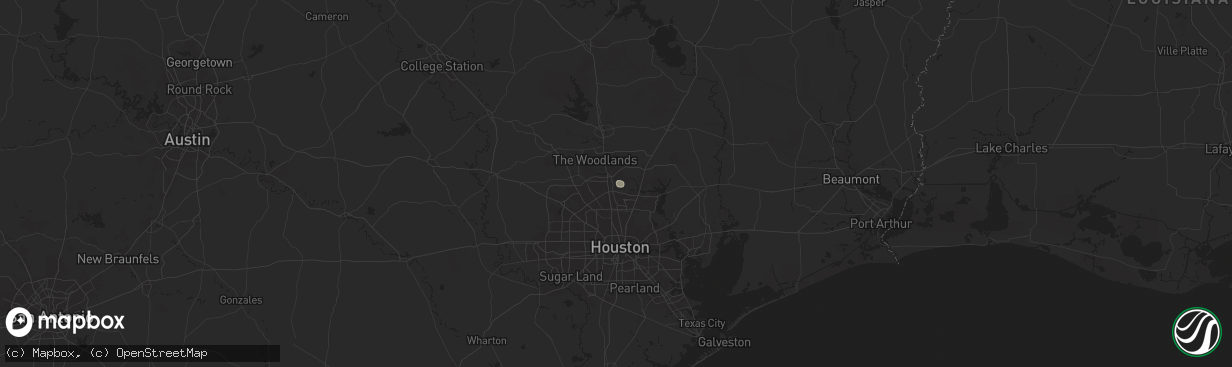 Hail map in Spring, TX on January 9, 2026
