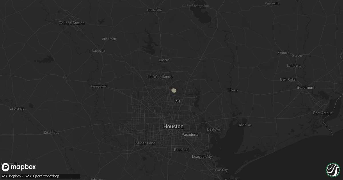 Hail map in Spring, TX on January 9, 2026