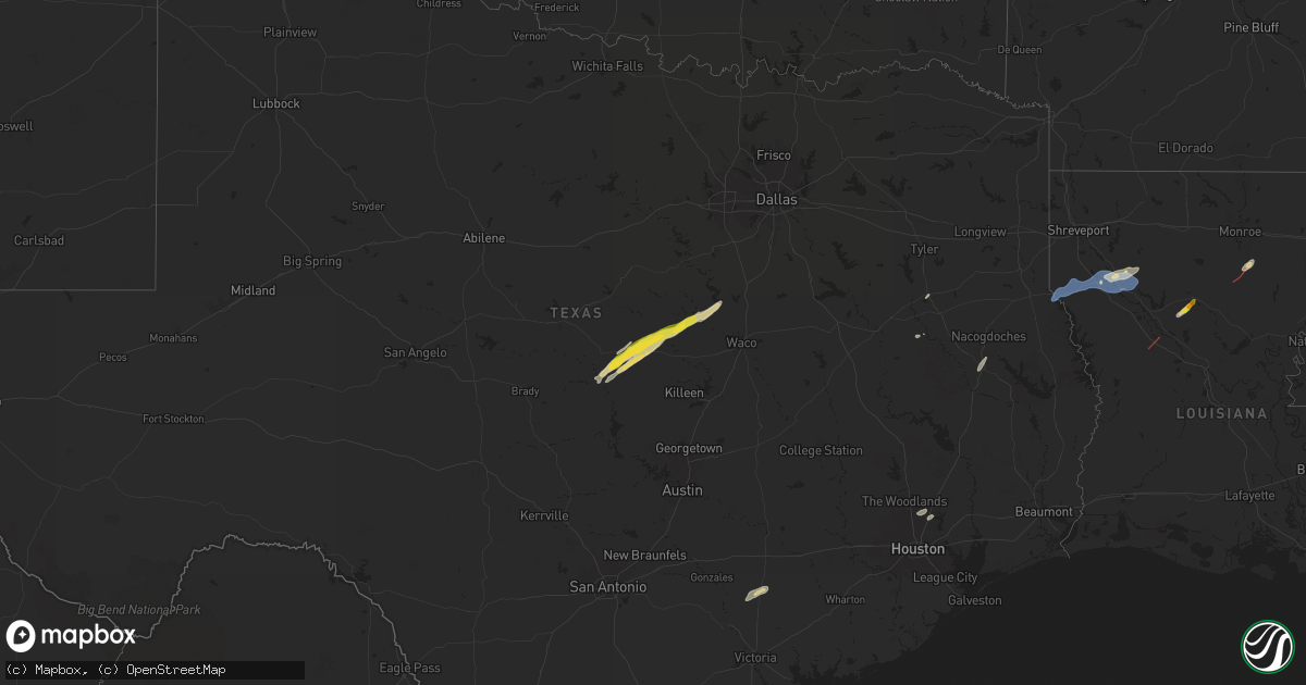 Hail map on January 9, 2026