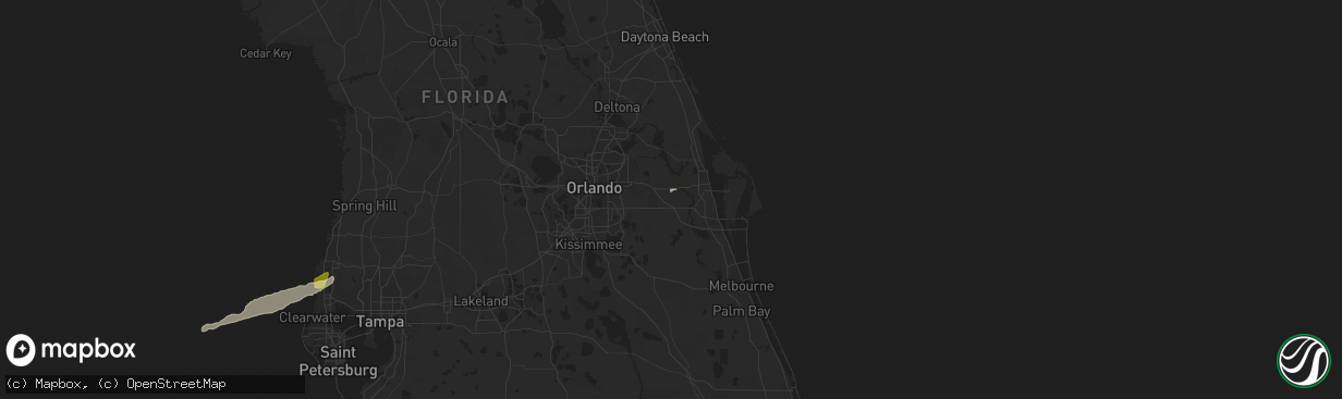 Hail map in Christmas, FL on January 10, 2011