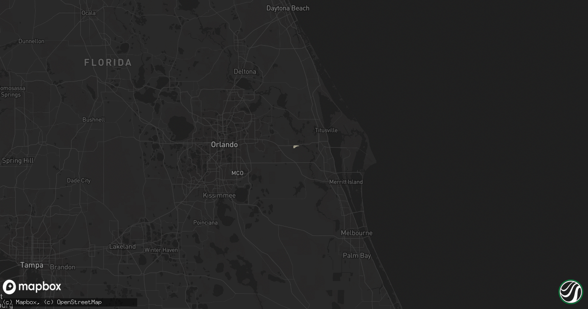 Hail map in Christmas, FL on January 10, 2011